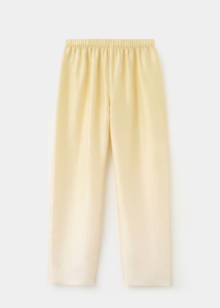 Ombre silk trousers — Pastel Yellow