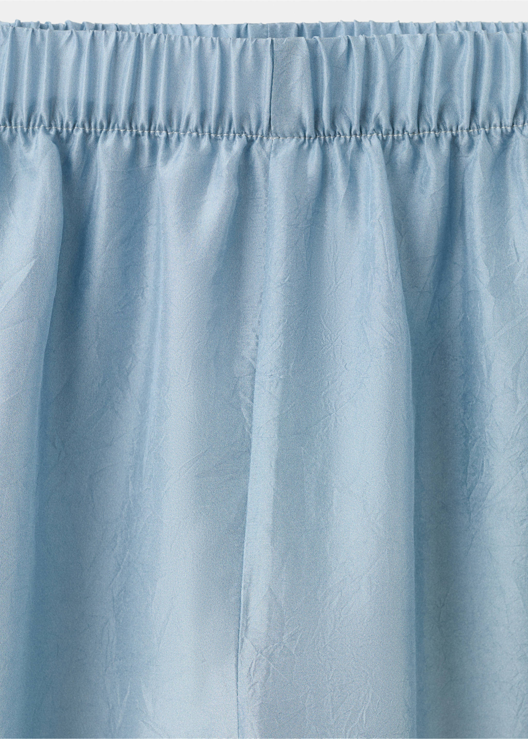 Ombre silk trousers - Details of the article 8, Blue. Ref: 27073313-00.