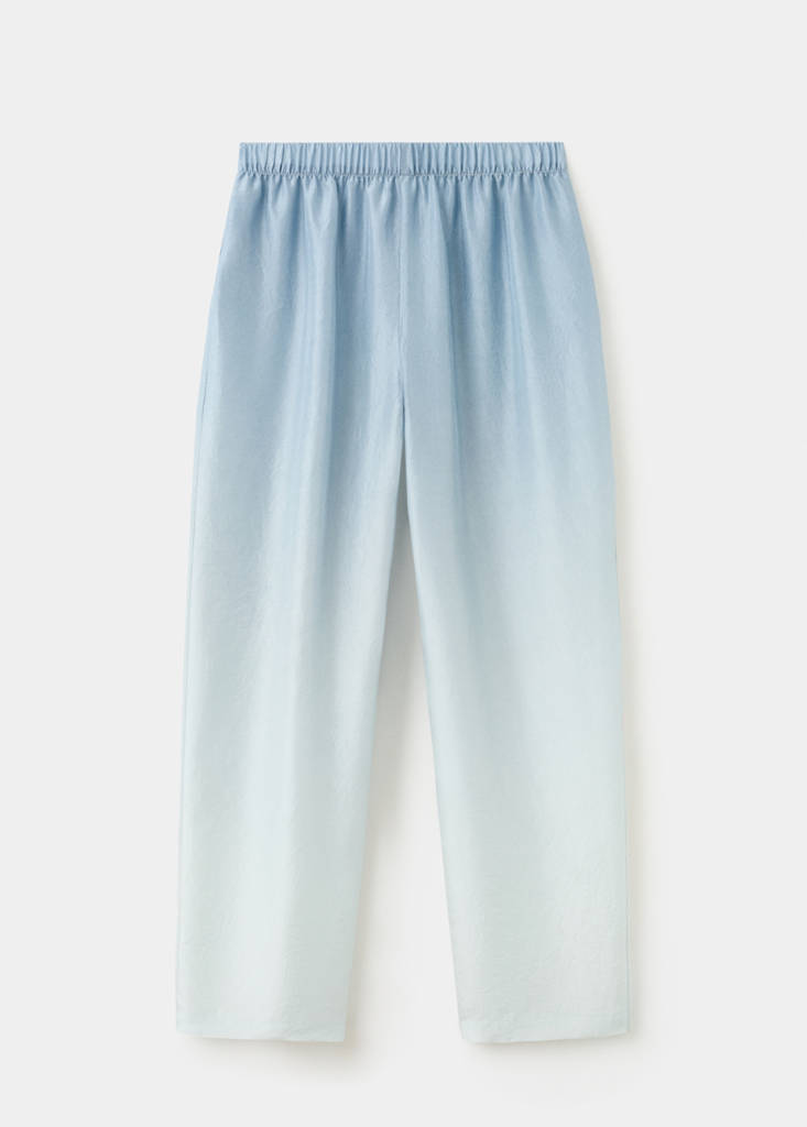 Ombre silk trousers — Blue