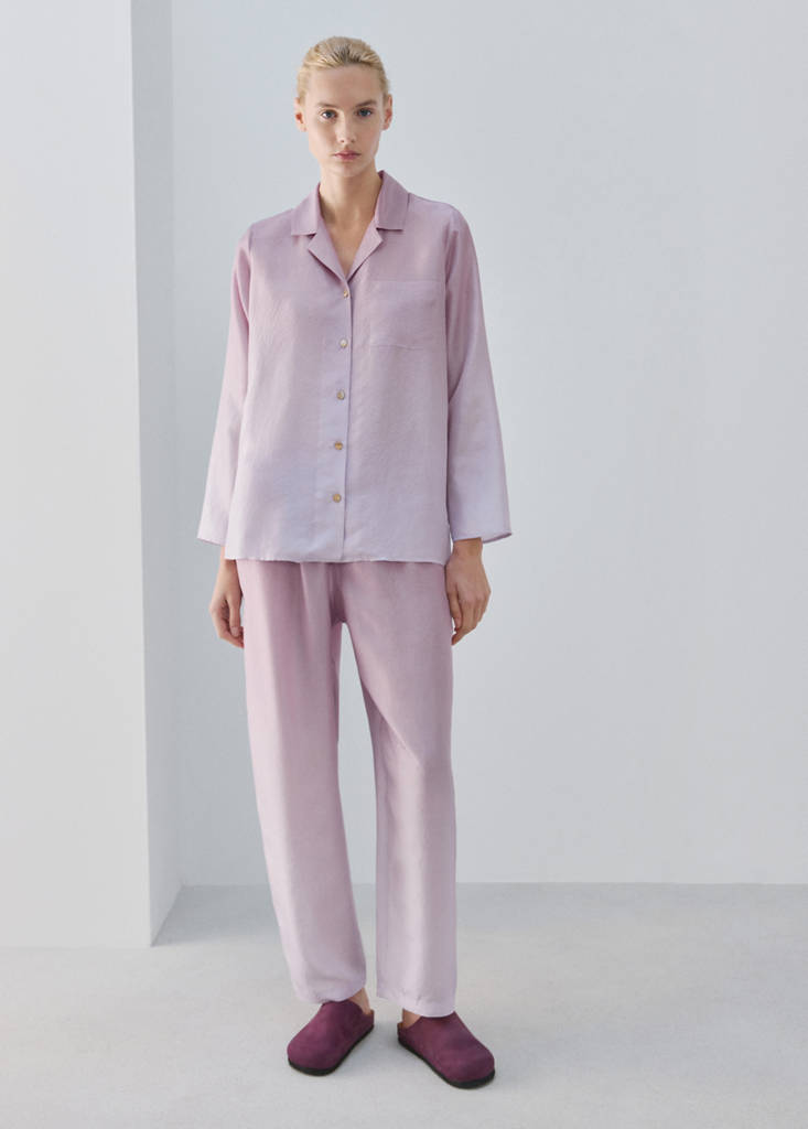 Ombre silk trousers — Lilac