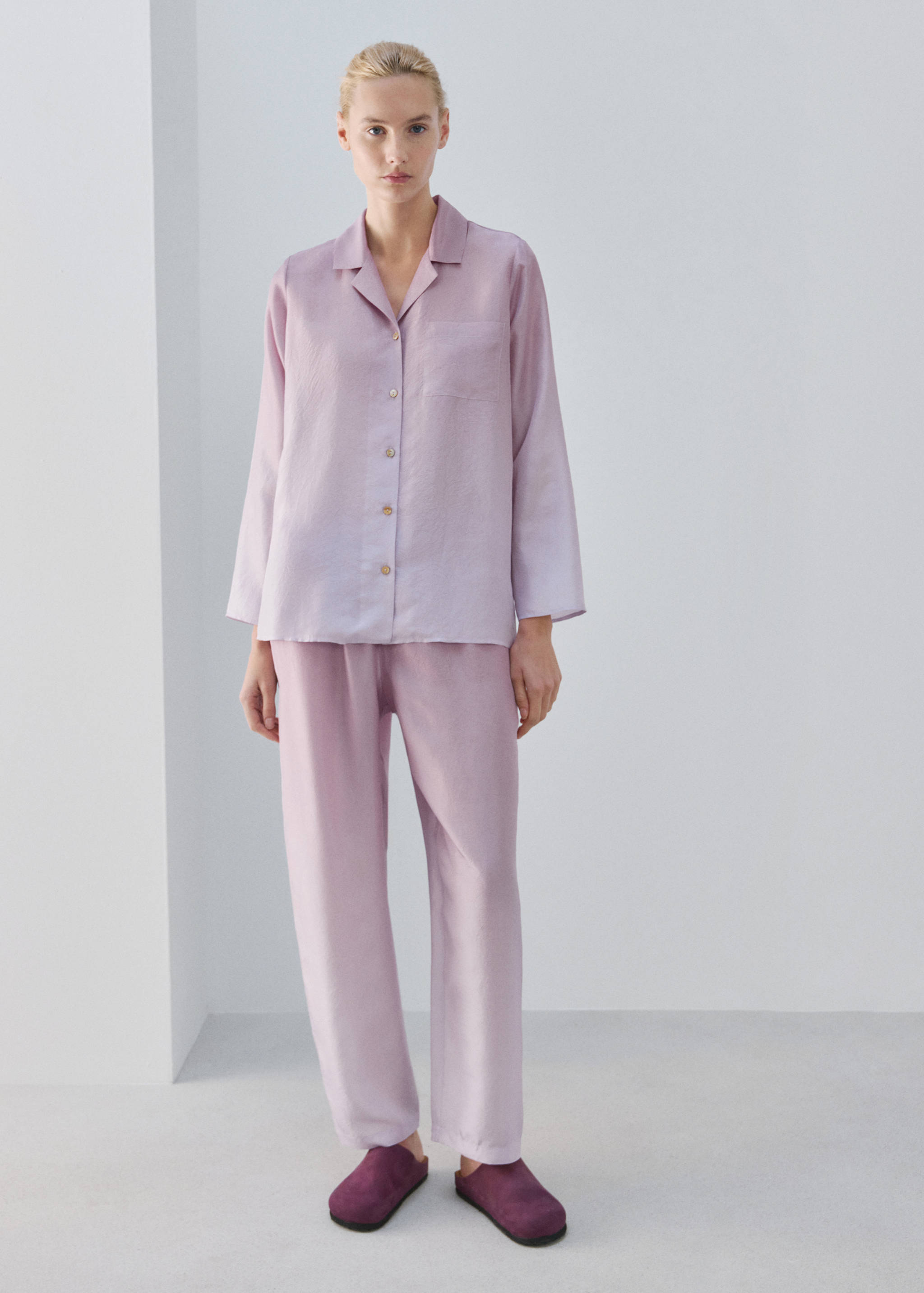 Ombre silk trousers - General plane