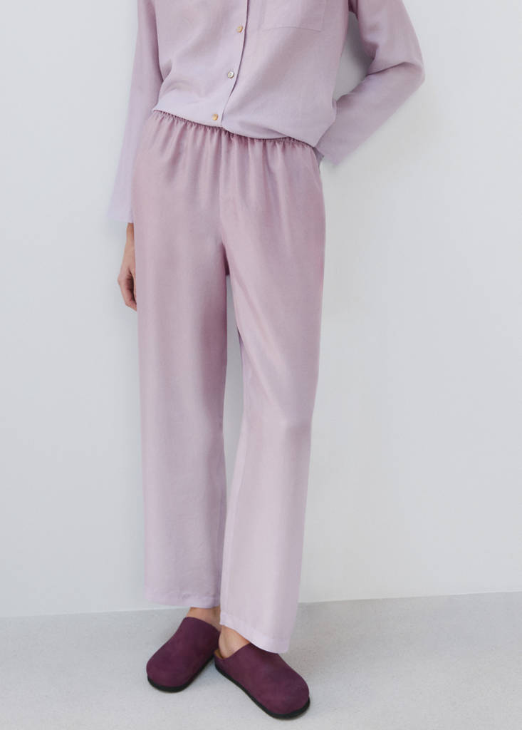 Ombre silk trousers — Lilac