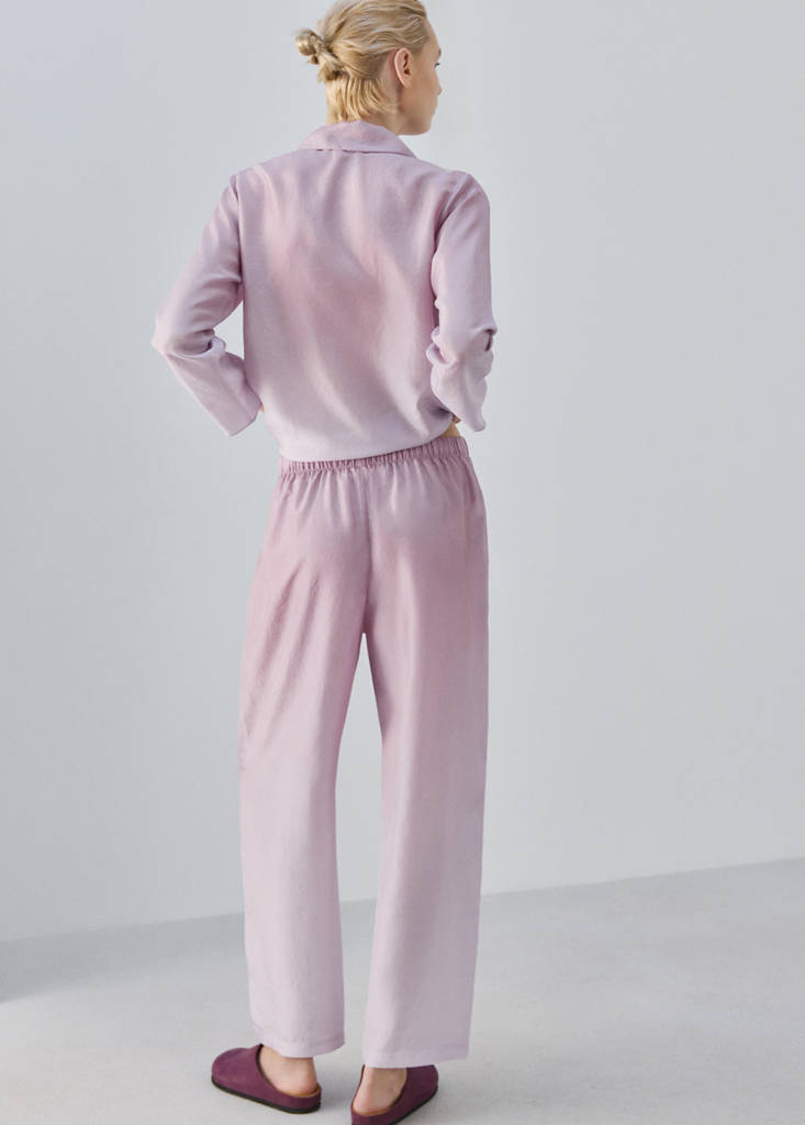 Ombre silk trousers — Lilac