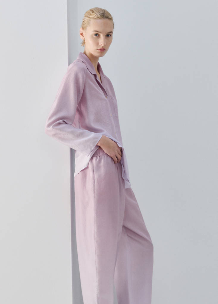 Ombre silk trousers — Lilac