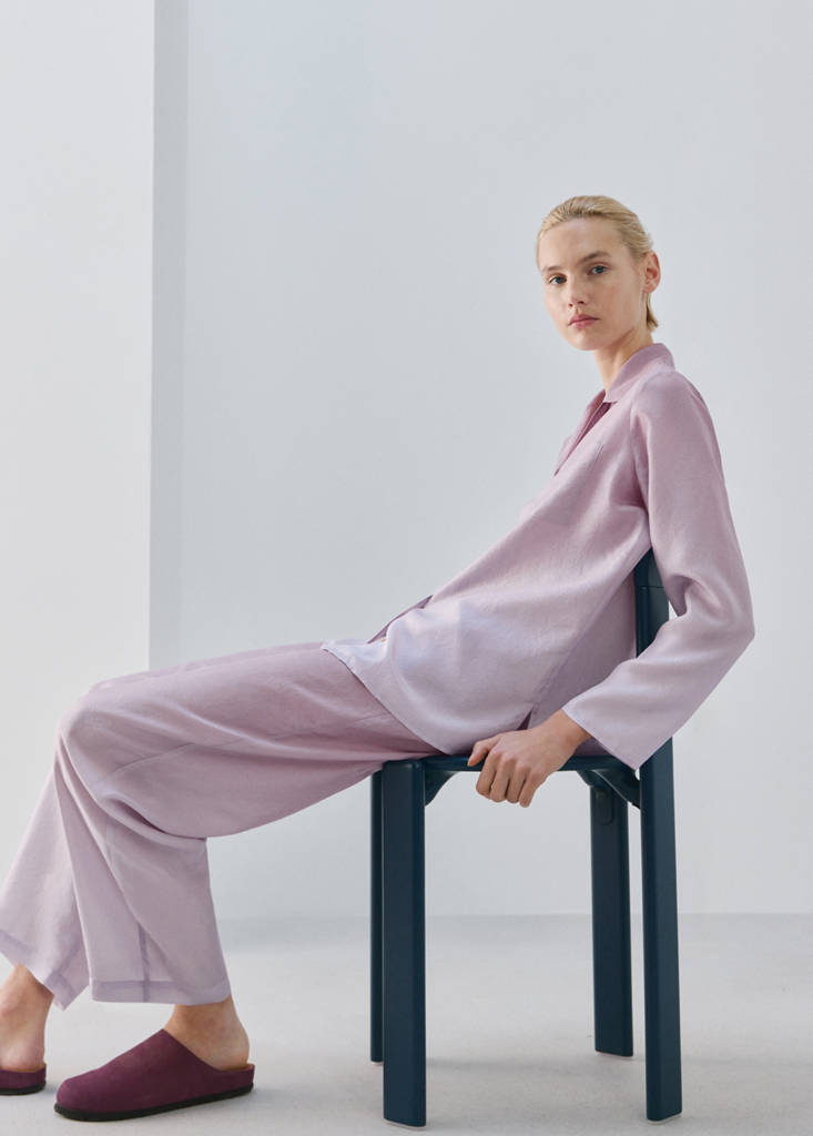 Ombre silk trousers — Lilac