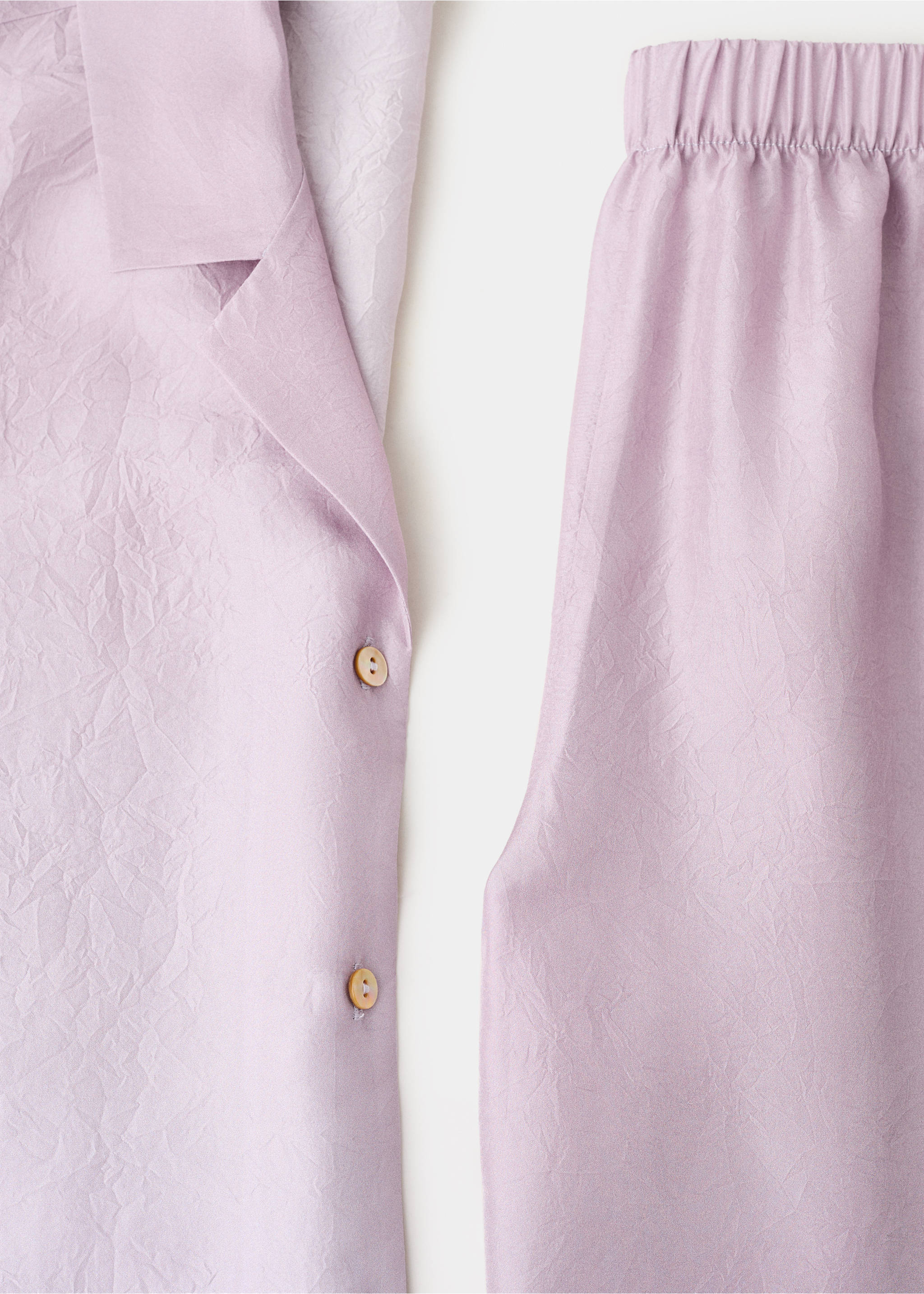 Ombre silk trousers - Details of the article 0, Lilac. Ref: 27073313-00.