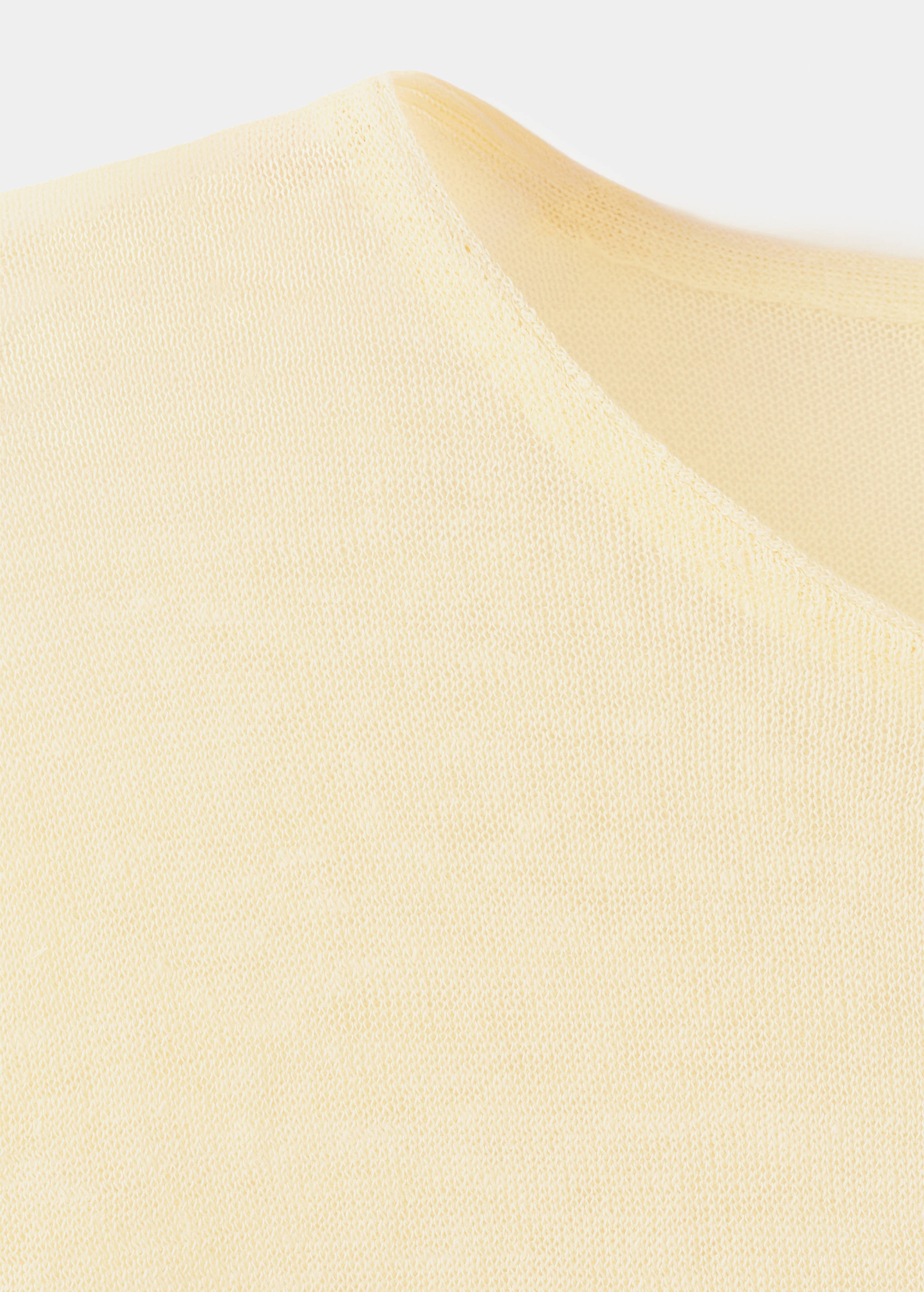 T-shirt manches courtes en lin mélangé pastel - Détail de l'article 8