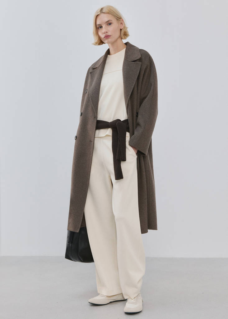 Straight-fit cotton trousers — Ecru