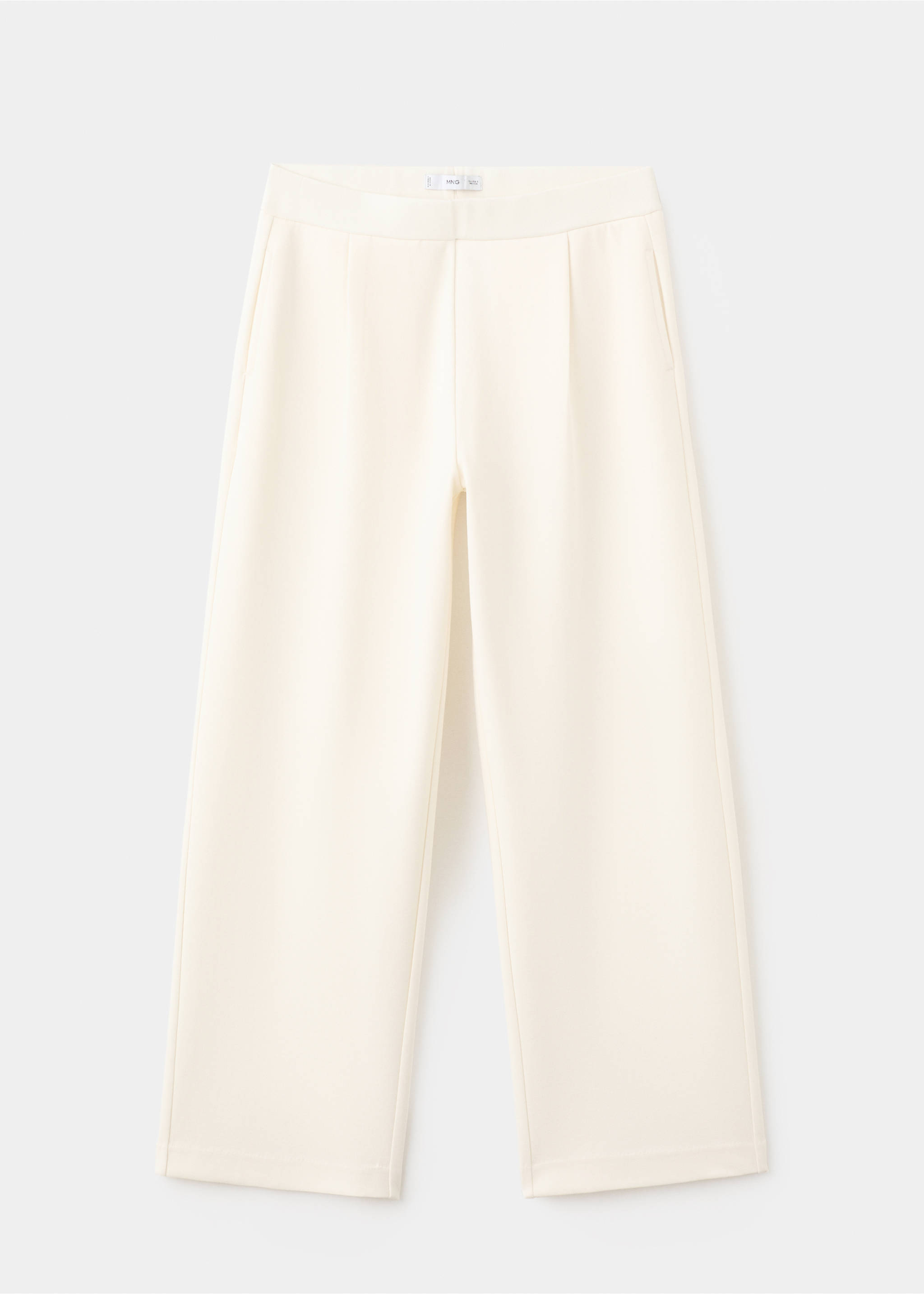 Pantalon droit coton - Article sans modèle, Écru. Ref: 27073315-00.