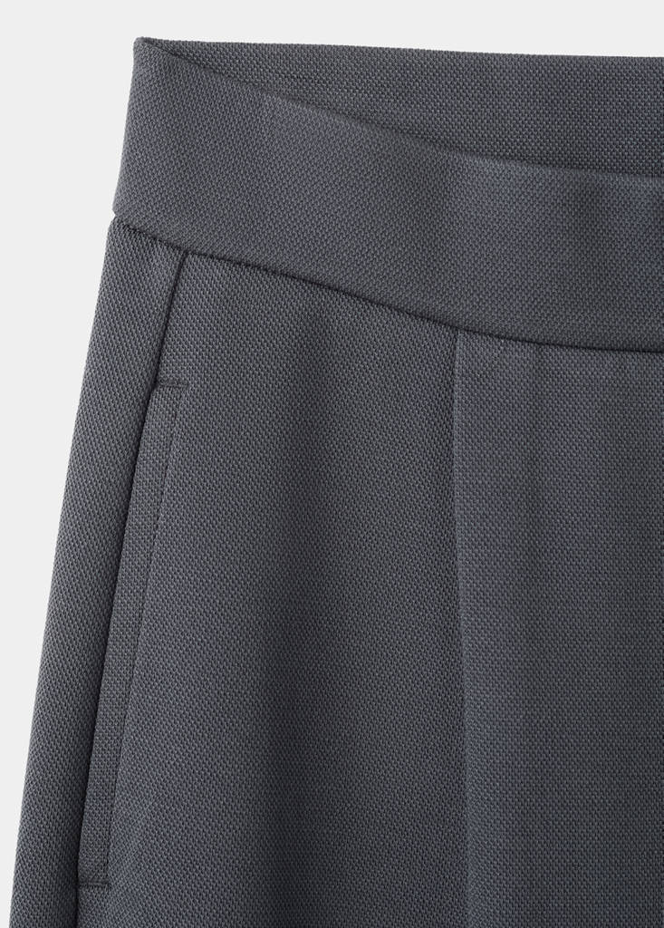 Straight-fit cotton trousers — Blue