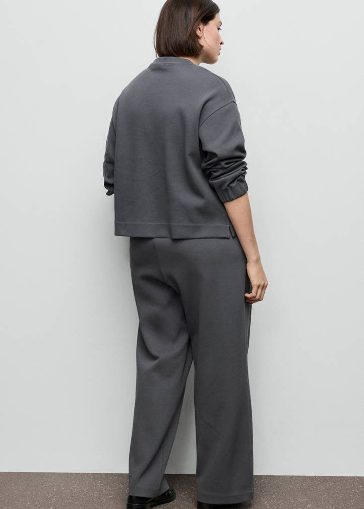 Straight-fit cotton trousers — Blue
