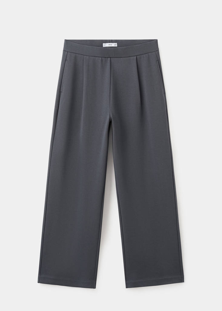 Straight-fit cotton trousers — Blue