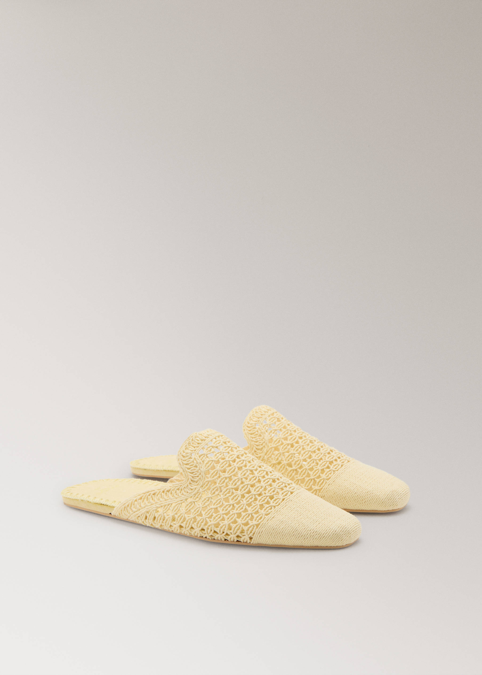 Crochet mule slippers - Medium plane