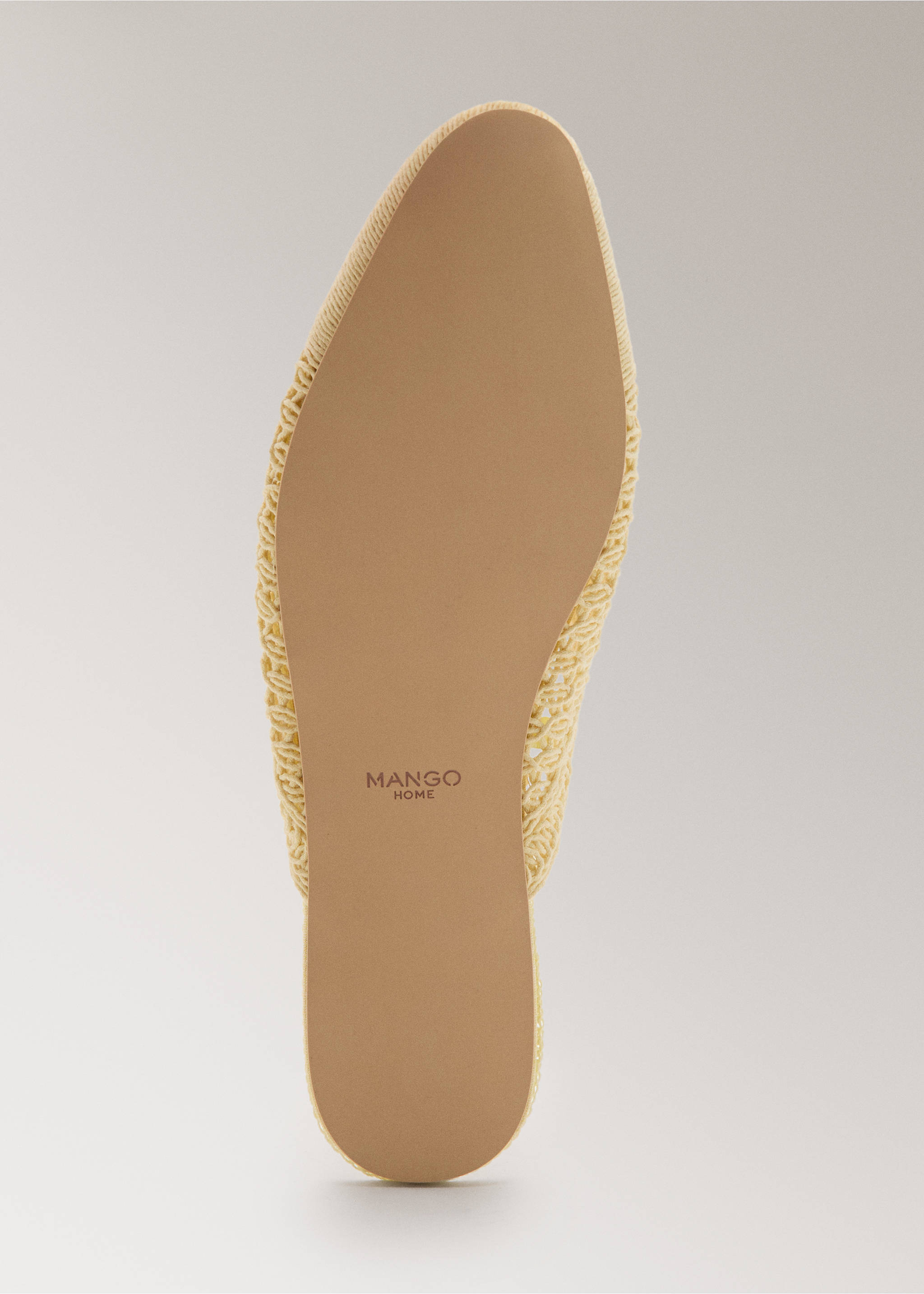 Crochet mule slippers - Details of the article 3, Pastel Yellow. Ref: 27073316-00.