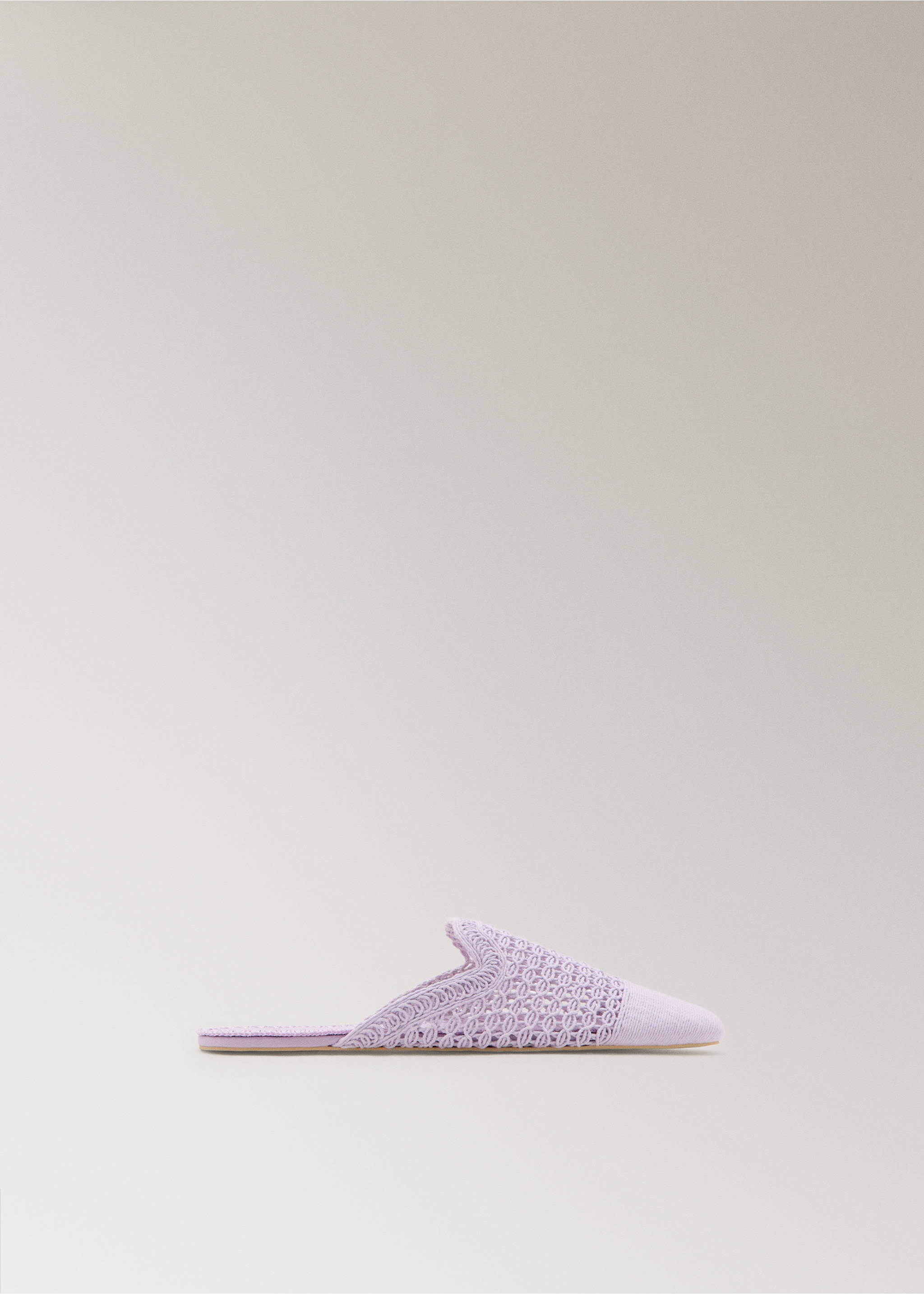Crochet mule slippers - Article without model, Lilac. Ref: 27073316-00.