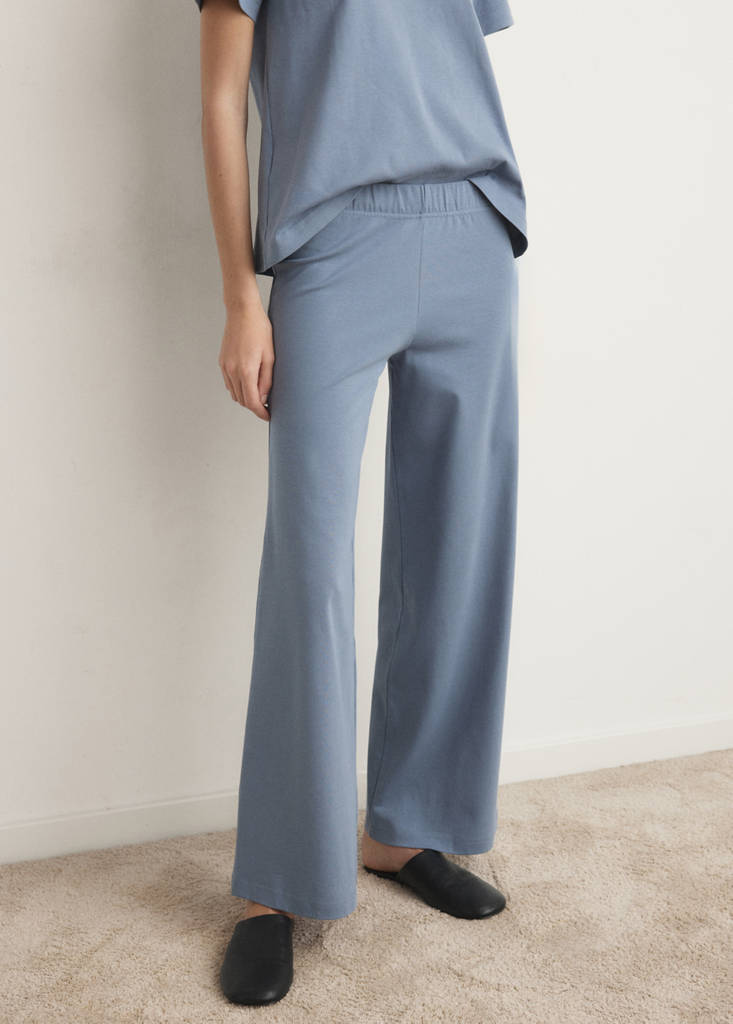 Long cotton pyjama trousers — Blue