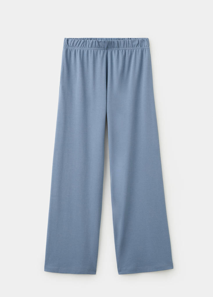 Long cotton pyjama trousers — Blue