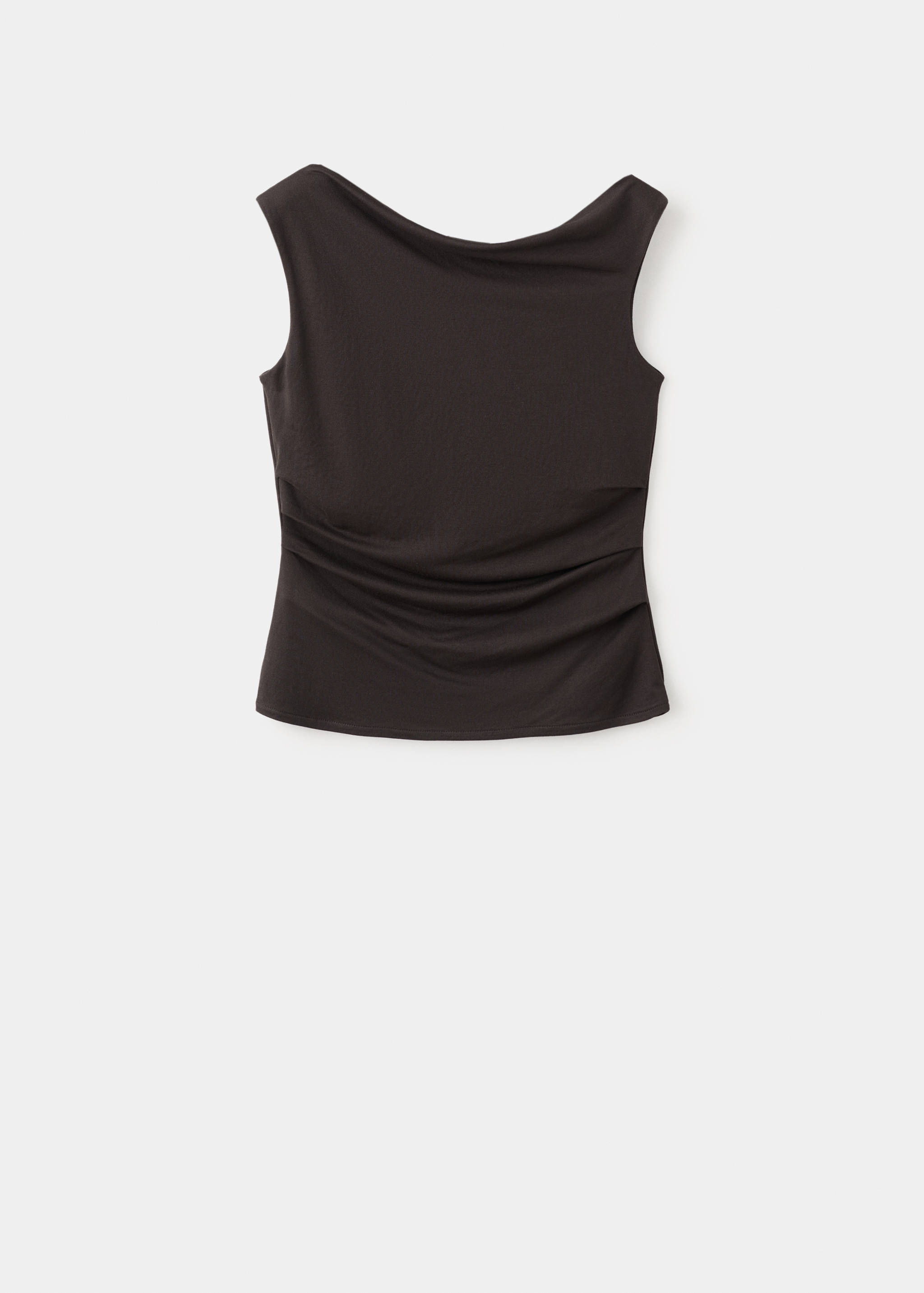 垂坠领不对称上衣 - null