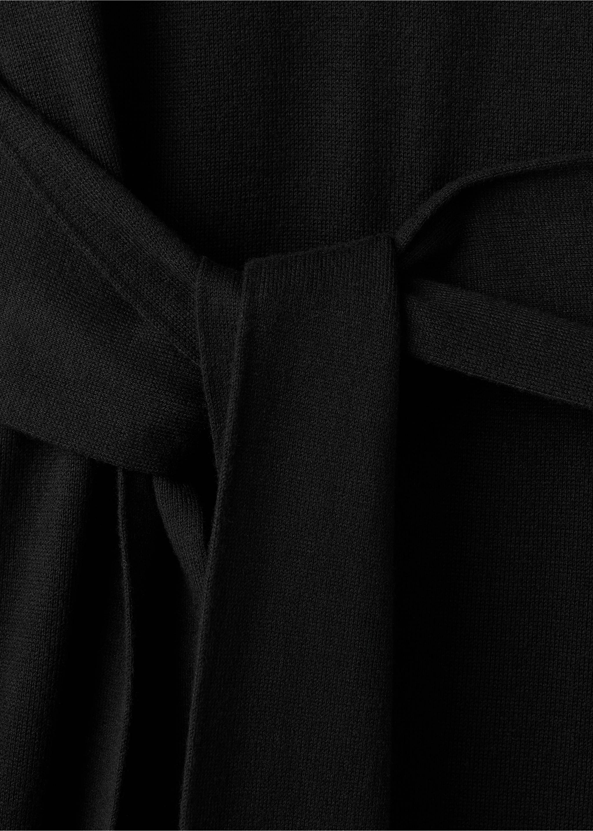 Úpletové šaty s uzlem - Detail zboží 8, Černá. Ref: 27073319-00.