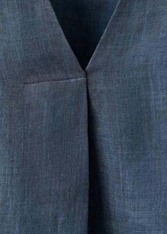100% ramie kaftan with an overdyed effect — Ink Blue 6