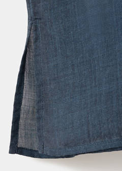 100% ramie kaftan with an overdyed effect — Ink Blue 7