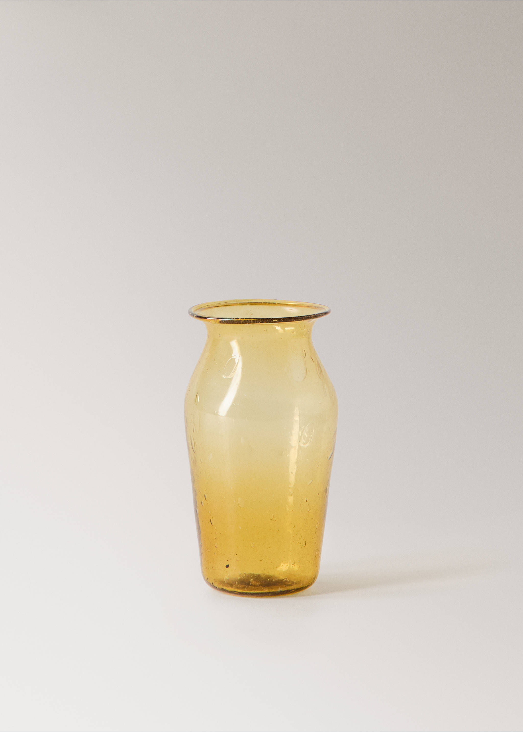 Small bubble glass vase - Article without model, Ochre. Ref: 27073321-00.