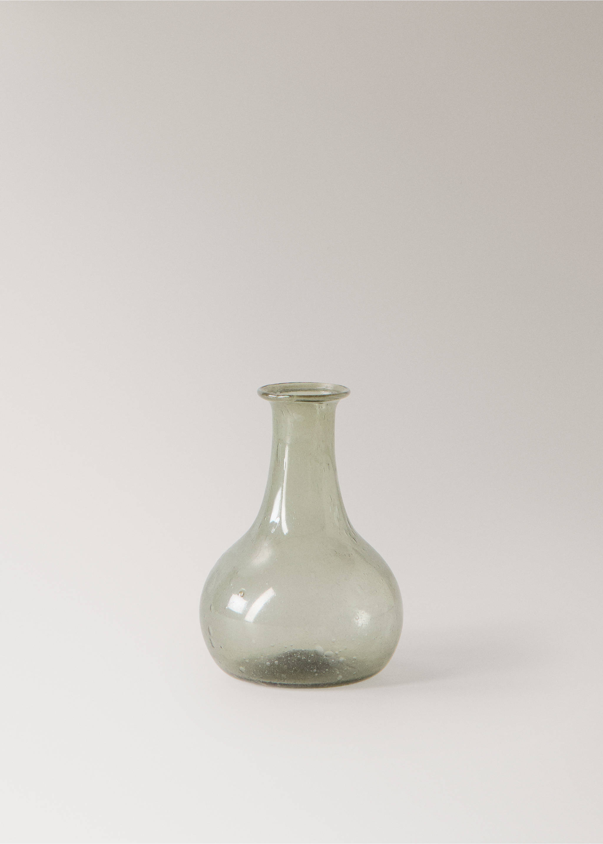 Small bubble glass vase - Article without model, Olive Green. Ref: 27073321-00.