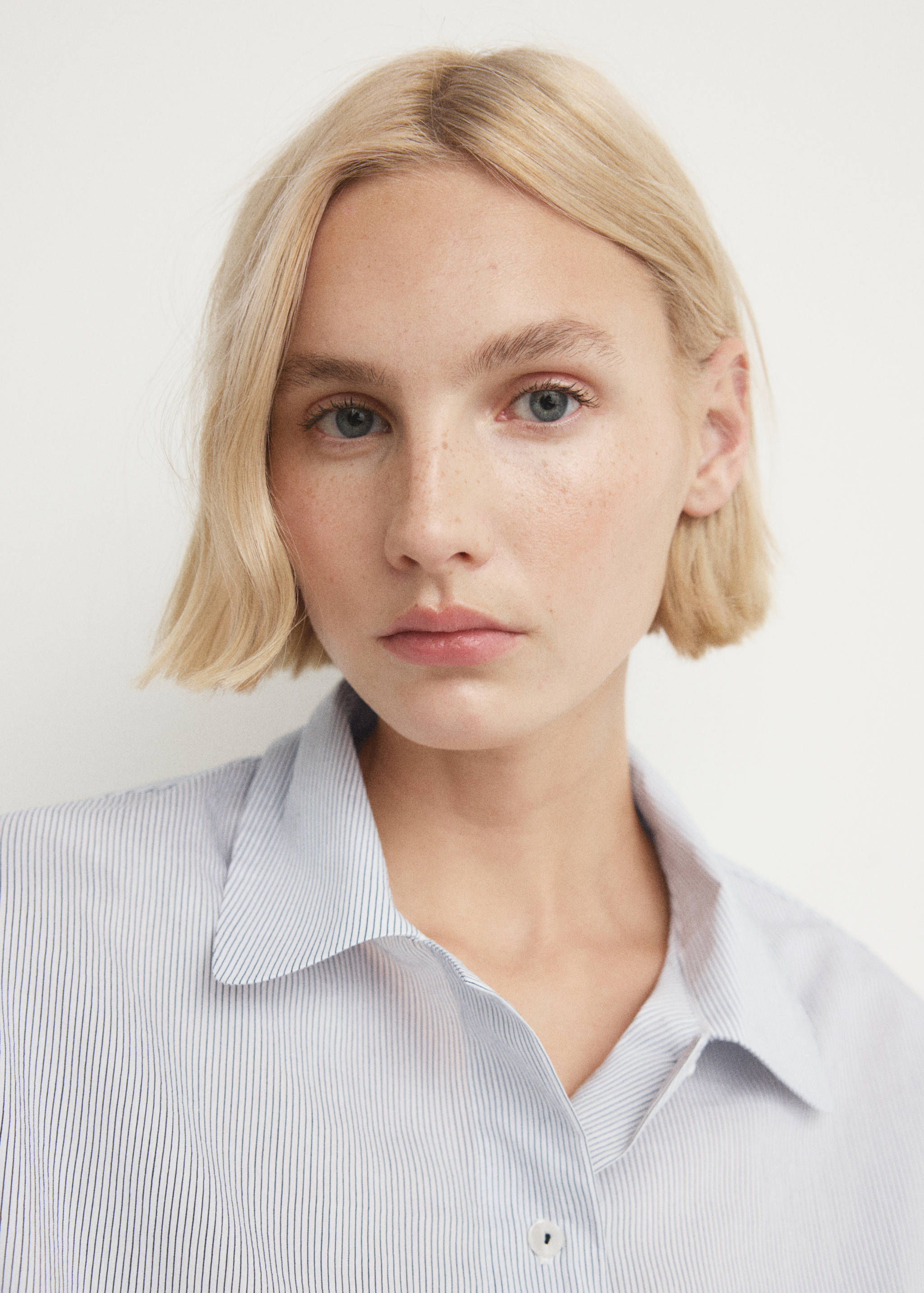 Cotton striped pyjama top - Details of the article 1