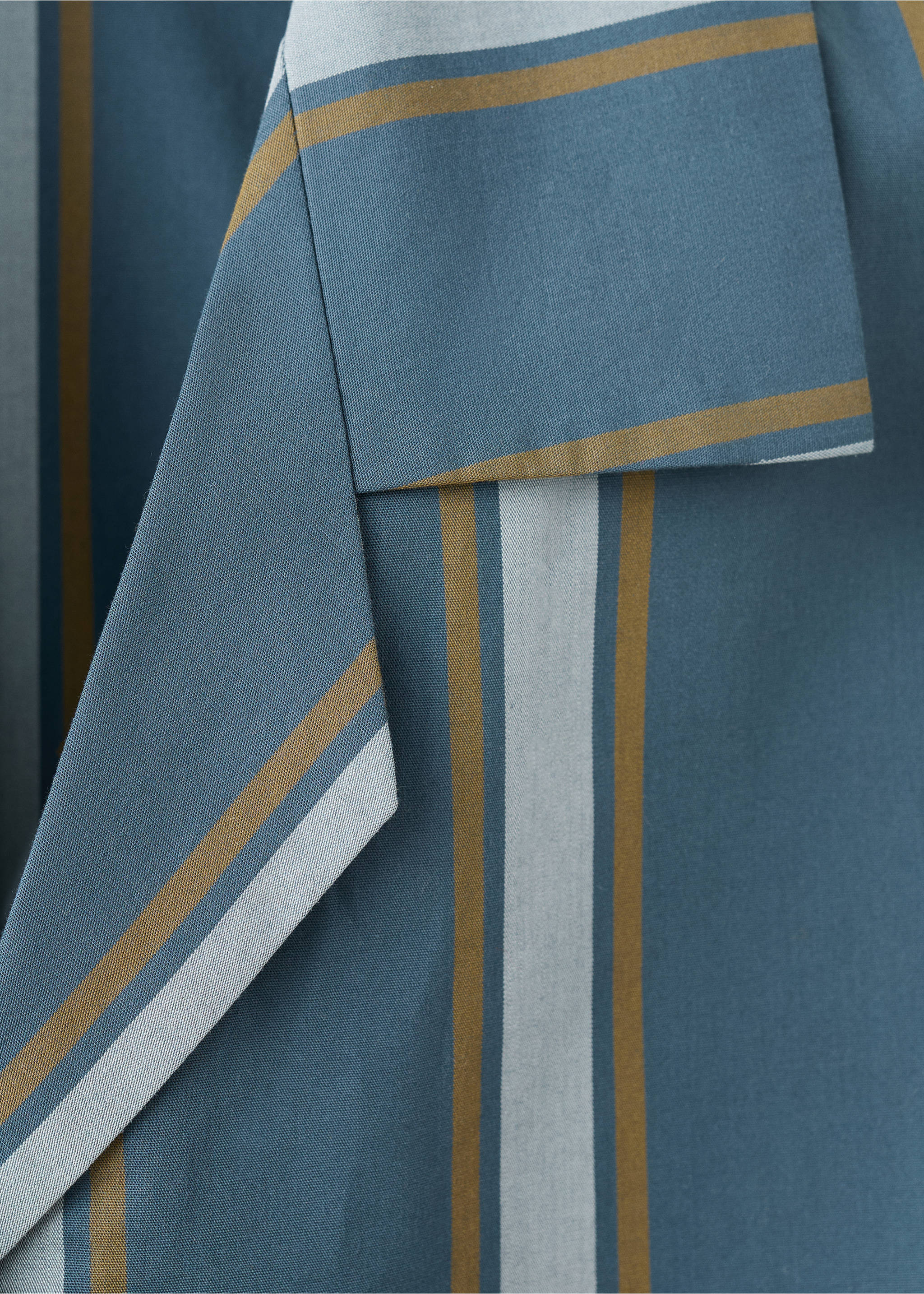 Chemise de pyjama à manches longues motifs rayés - Détail de l'article 0, Turquoise. Ref: 27073324-00.