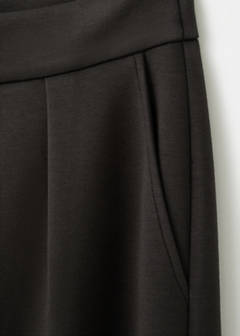 Straight-fit trousers with elastic waist — Chocolate 6