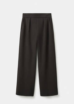 Straight-fit trousers with elastic waist — Chocolate 5