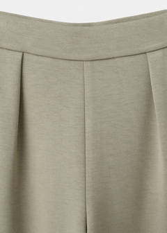 Straight-fit trousers with elastic waist — Khaki 7