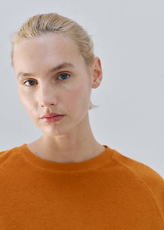 Terry cotton sweater — Orange 4