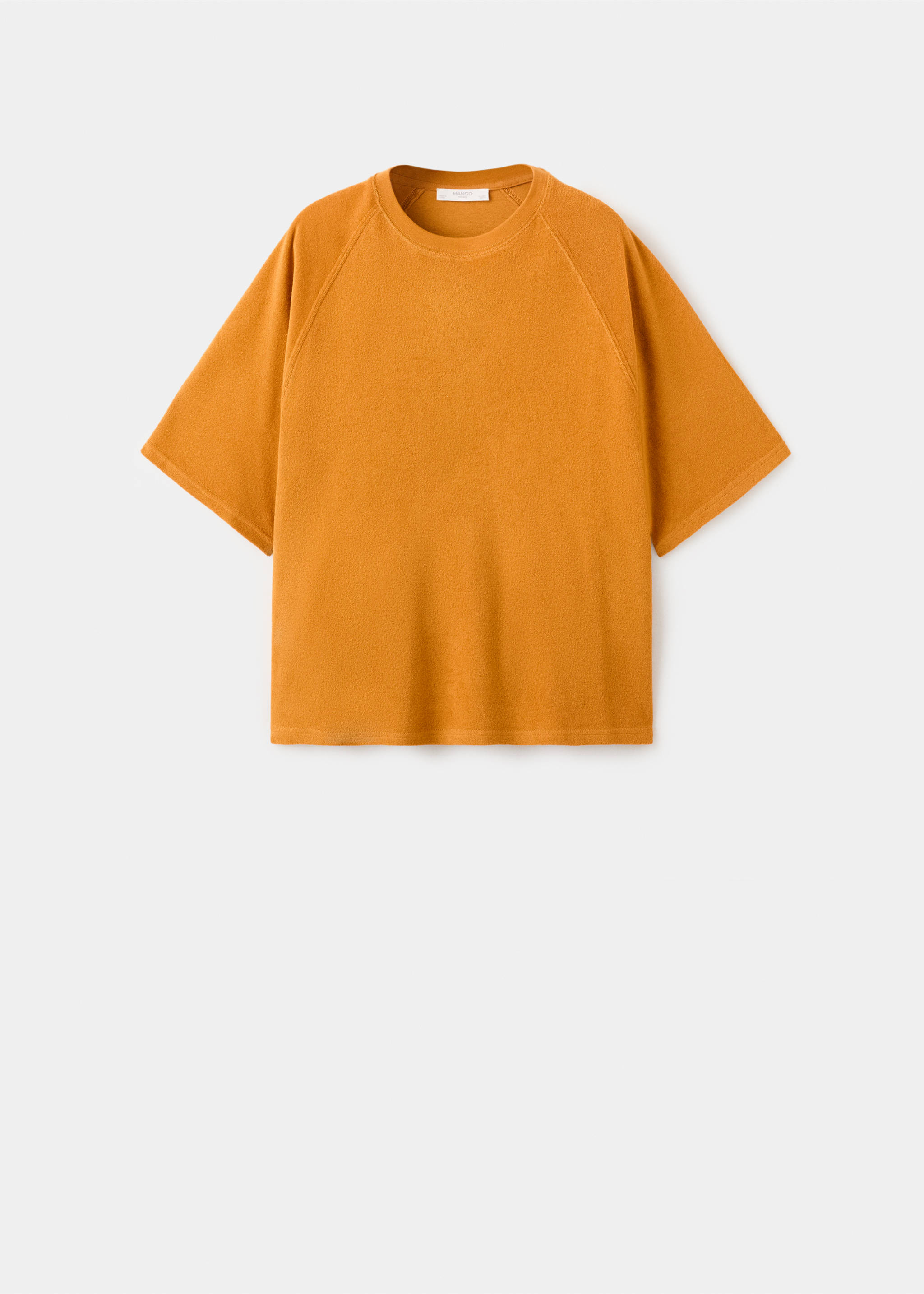 Terry cotton sweater - Article without model, Orange. Ref: 27073328-00.