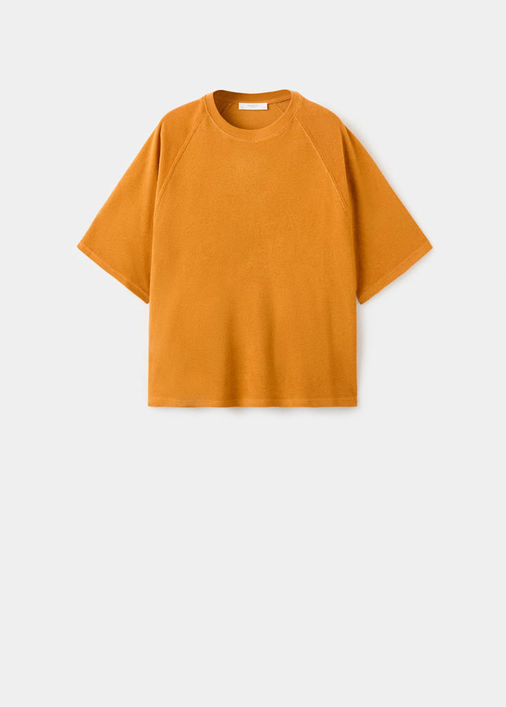 Terry cotton sweater — Orange