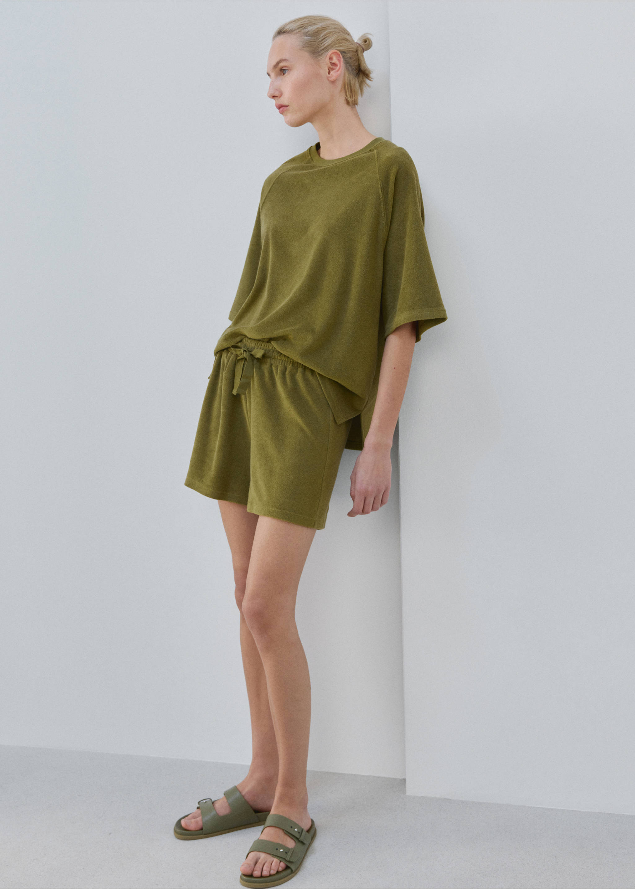 Terry cotton sweater - General plane, Khaki. Ref: 27073328-00.