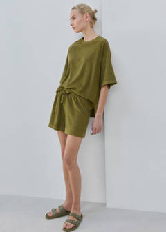 Terry cotton sweater — Khaki 2