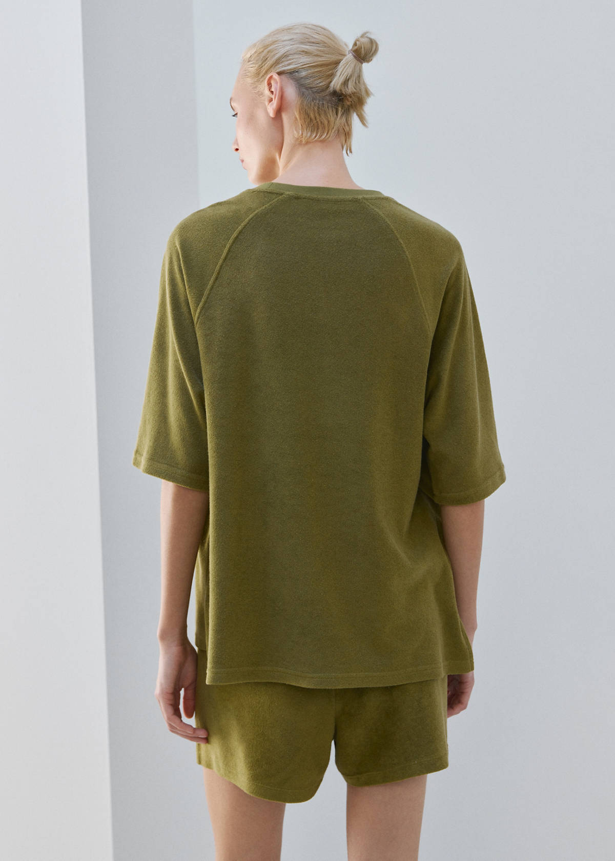 Terry cotton sweater — Khaki