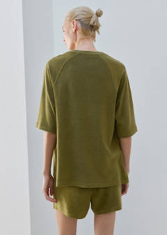 Terry cotton sweater — Khaki 3