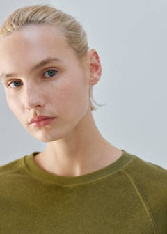 Terry cotton sweater — Khaki 4