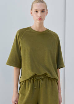 Terry cotton sweater — Khaki 5