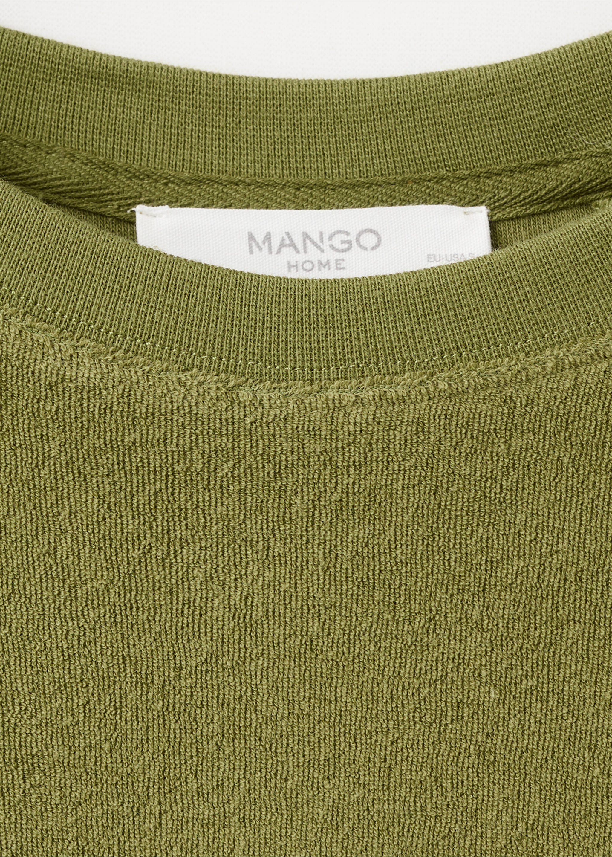 Terry cotton sweater - Details of the article 8, Khaki. Ref: 27073328-00.