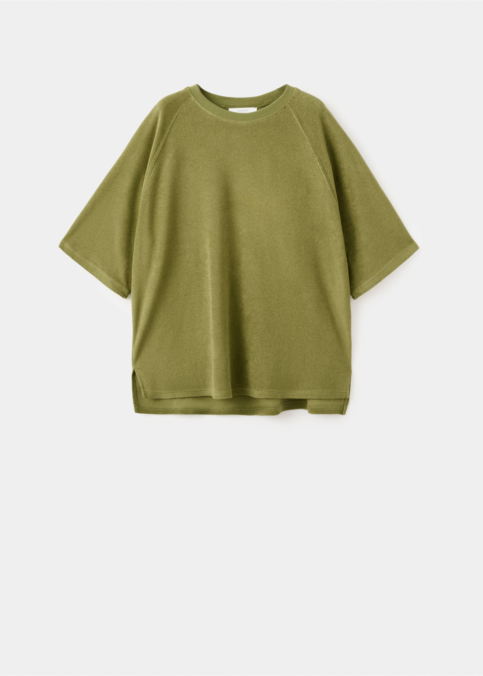 Terry cotton sweater - Article without model, Khaki. Ref: 27073328-00.