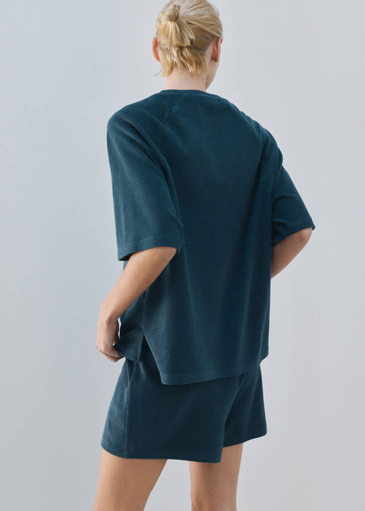 Terry cotton sweater — Blue