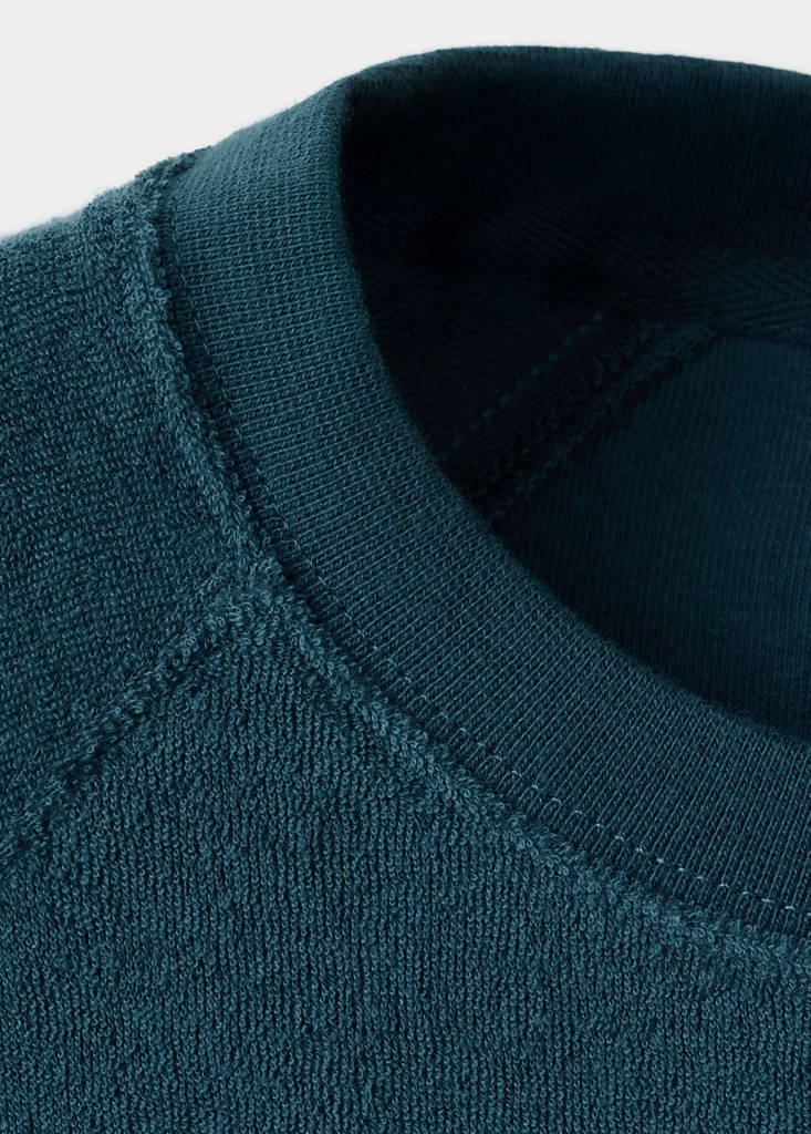 Terry cotton sweater — Blue