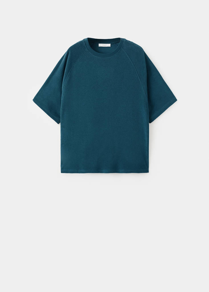Terry cotton sweater — Blue