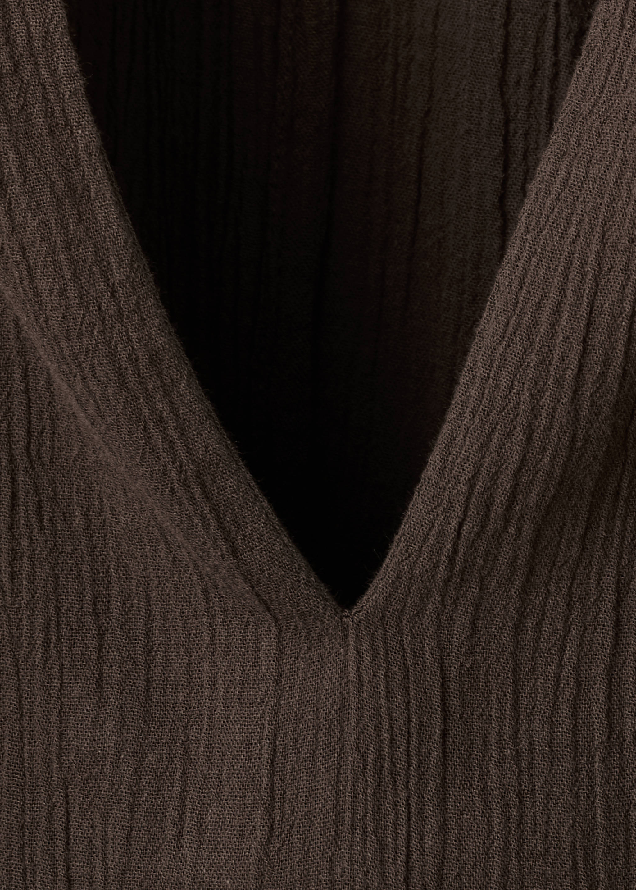 Нічна сорочка з жатої газової тканини - Детальніше про товар 8