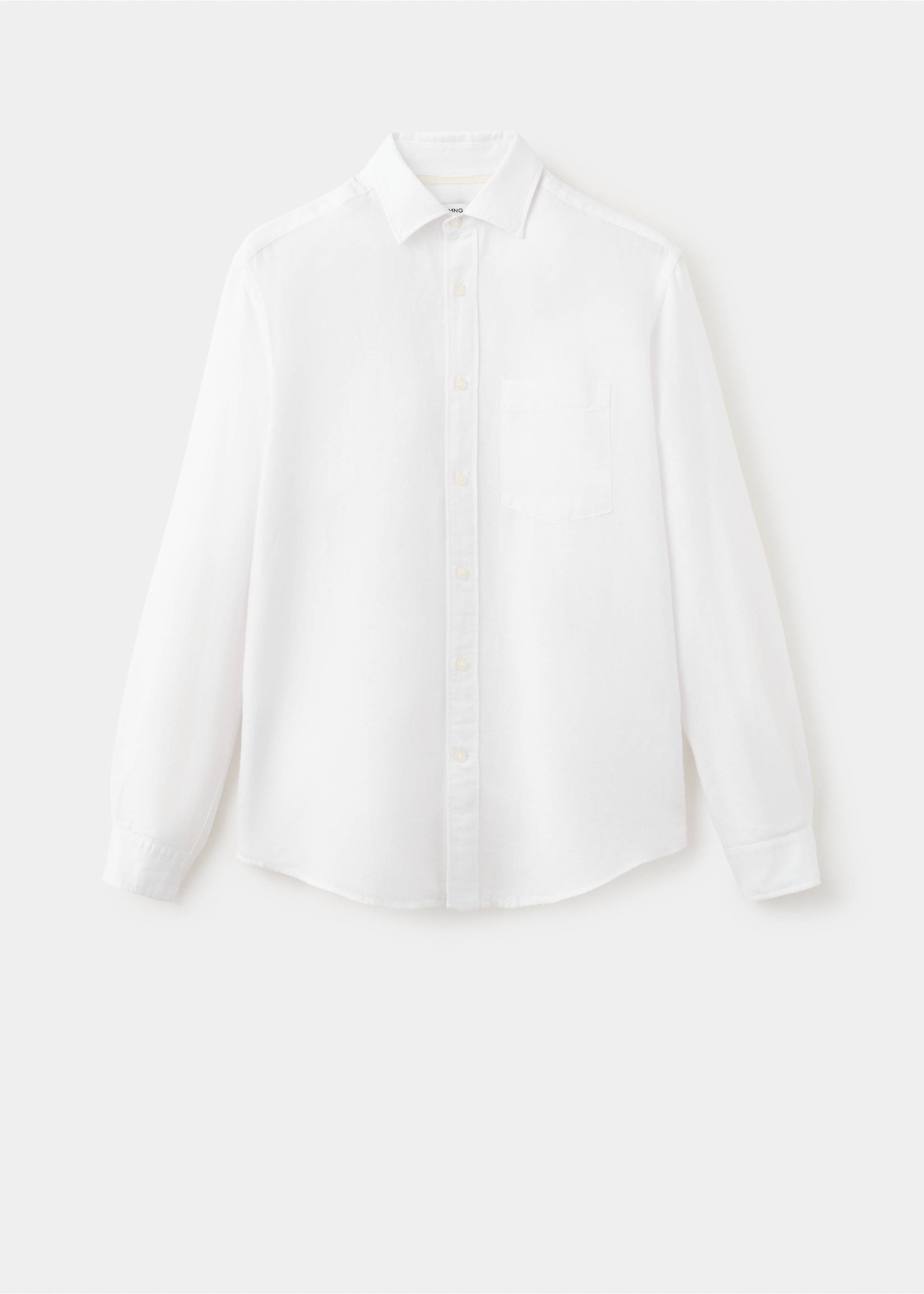 Льняная рубашка с карманом - Изделие без модели, Белый. Ref: 27073330-00.