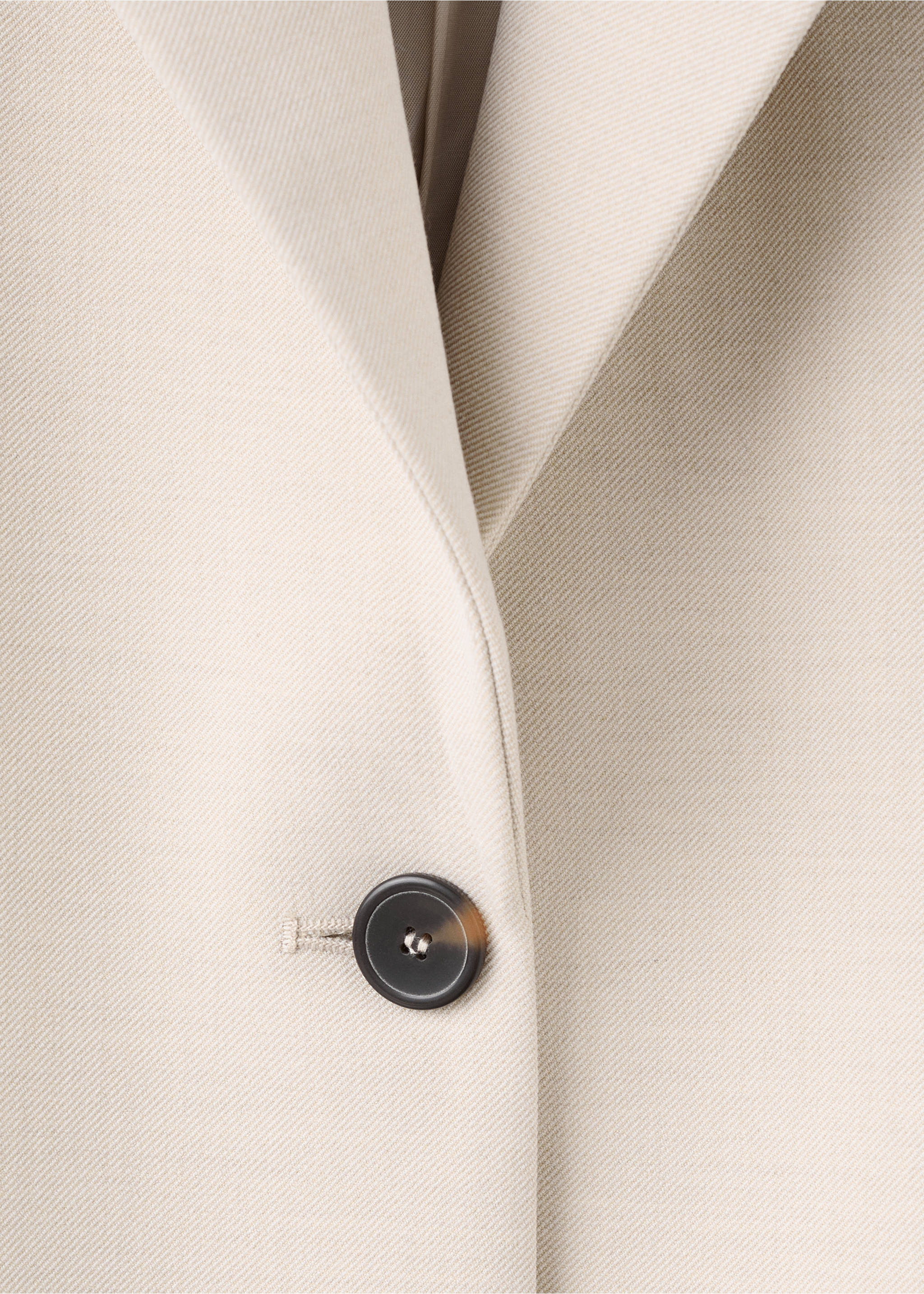 Double-breasted suit jacket - Details of the article 0, Ivory White. Ref: 27073333-00.