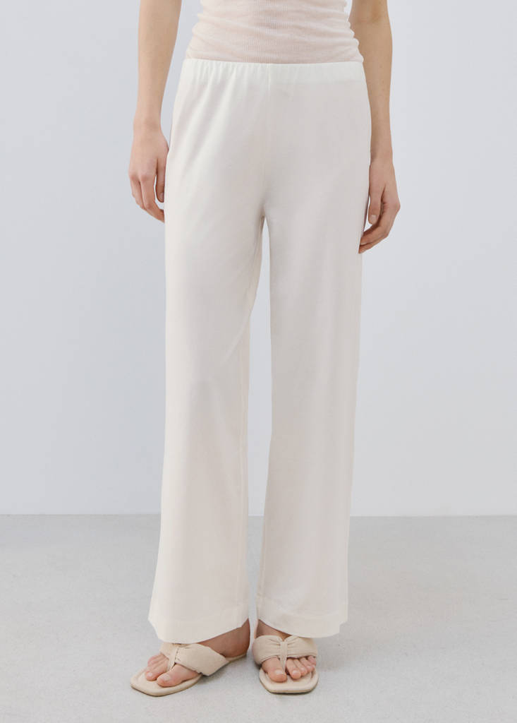 Light cotton trousers — Ivory White